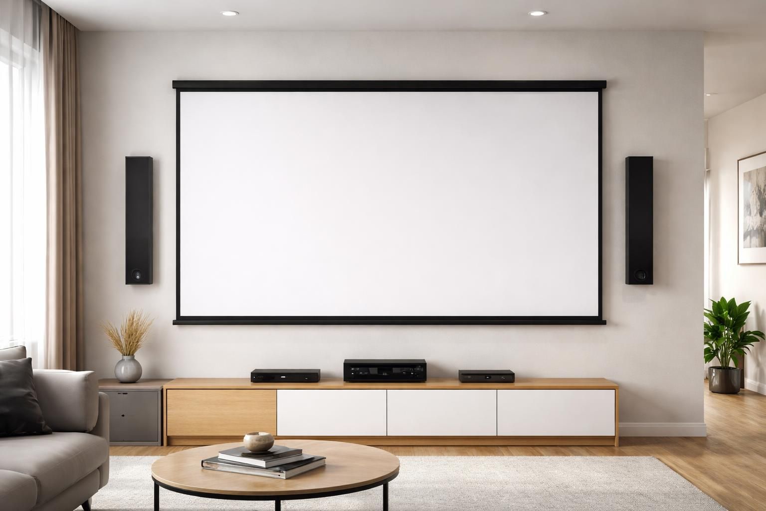 découvrez comment intégrer proprement une sonorisation autour de votre écran de projection pour une expérience audio-visuelle optimale.