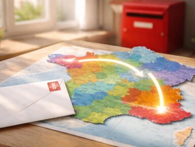 Délai d&rsquo;acheminement d&rsquo;une lettre entre départements en France