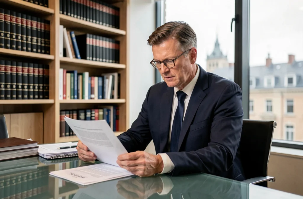 Avocat du cabinet Nework Avocats spécialisé en droit du travail à Lille étudiant des documents juridiques